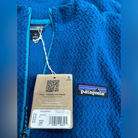 Patagonia Women's Medium R1 Air 1/2-Zip Pullover Lagom Blue Jacket NWT Half Zip - Picture 5 of 11